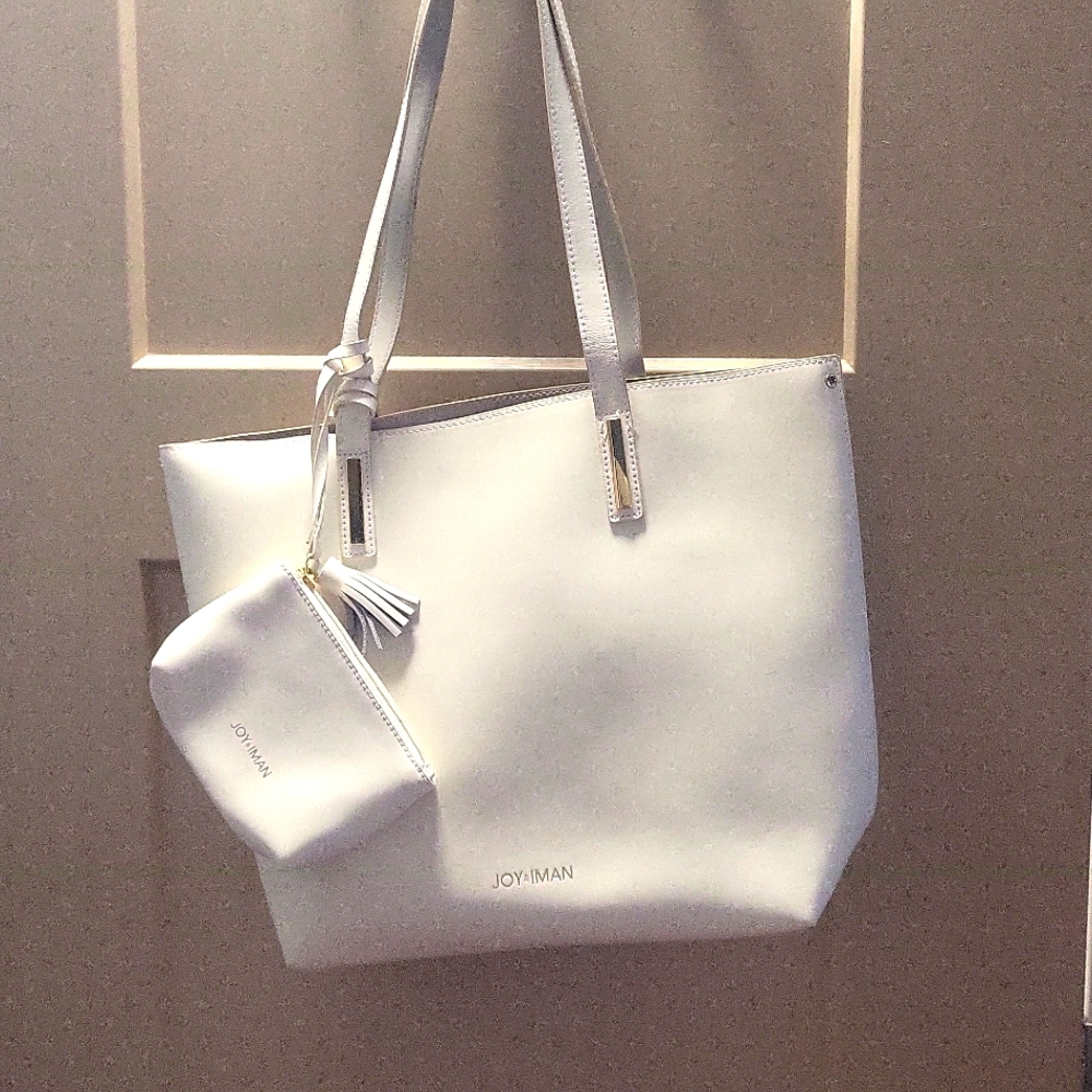 JOY AND IMAN WHITE TOTE